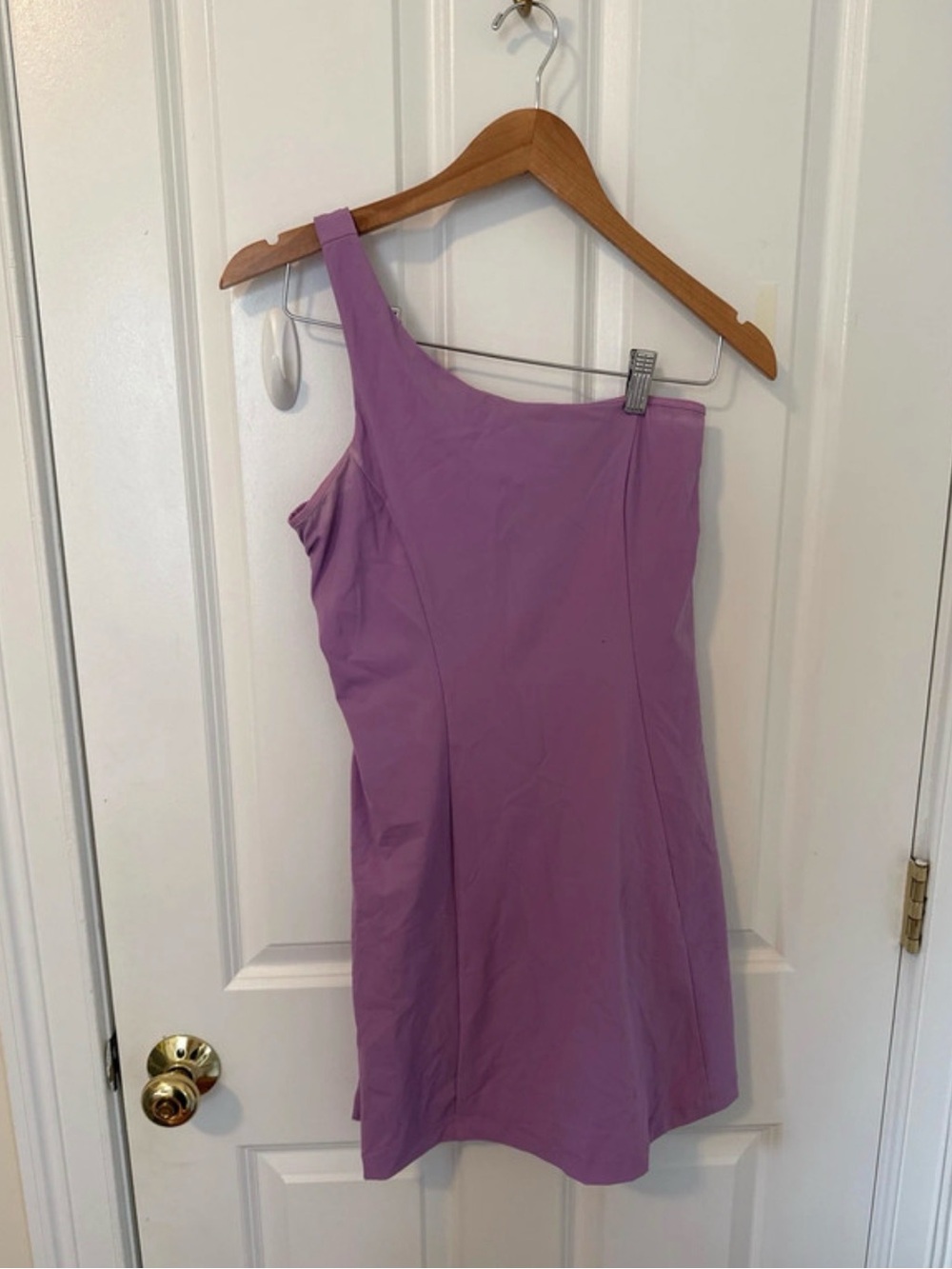 Outdoor Voices One-Shoulder Lilac Dress